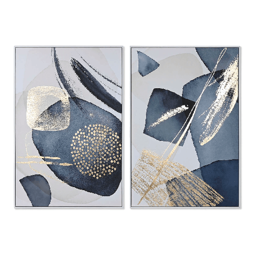 Home ESPRIT Quadro Home ESPRIT Astratto Moderno 83 x 4,5 x 123 cm (2 Unità)