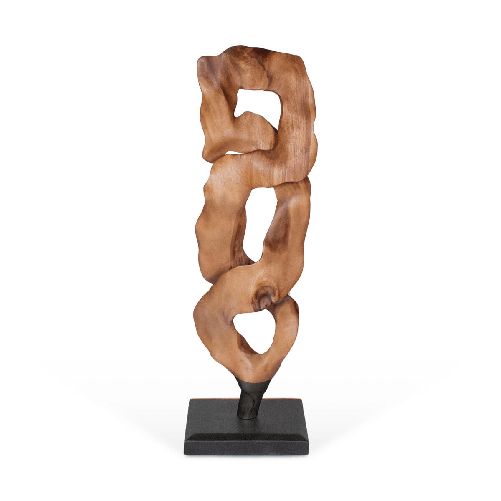 Home ESPRIT Statua Decorativa Home ESPRIT Nero Naturale 44 X 26 X 93 cm