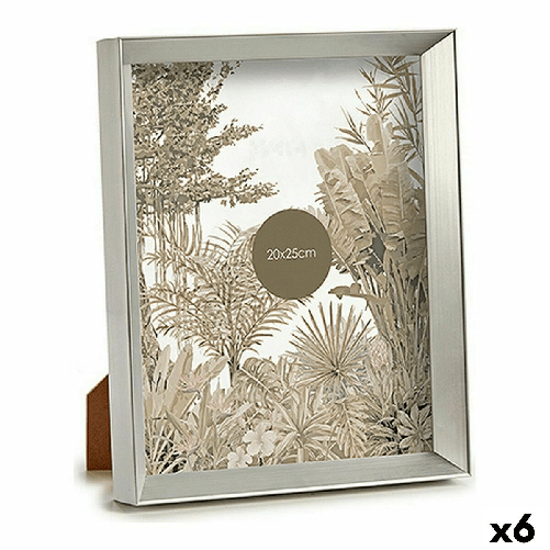 Cornice Portafoto Gift Decor Argentato Vetro Plastica (6 Unità)