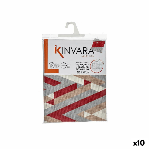 Kinvara Tovaglia Kinvara ZIGI-21469-26 Rosso Granato Tela 140 x 180 cm Antimacchia Righe (10 Unità)