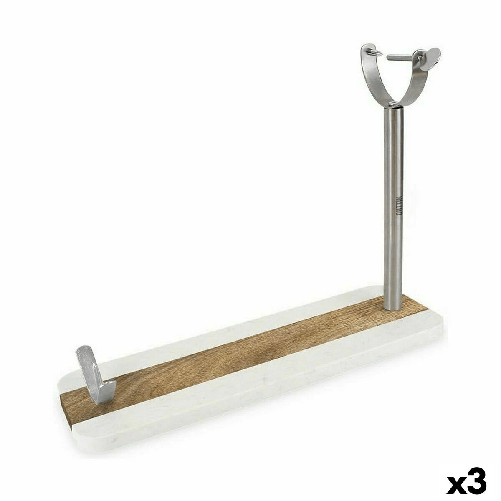 Quttin Porta Prosciutto di Legno Quttin Acciaio 48,5 x 16 x 1,8 cm (3 Unità)