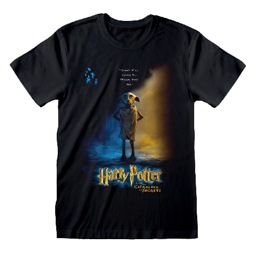 Harry Potter Maglia a Maniche Corte Harry Potter Dobby Poster Nero Unisex