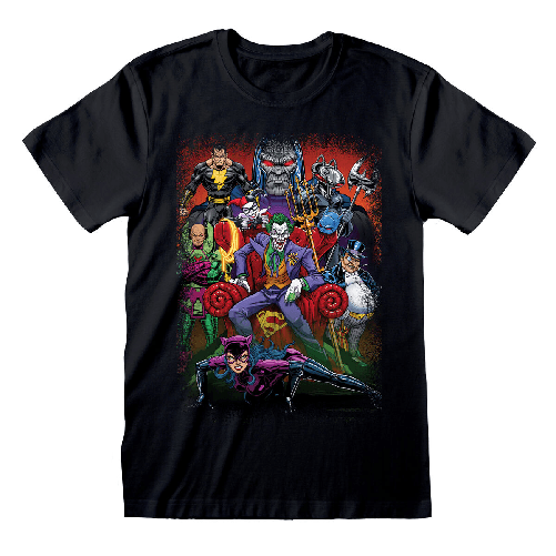 DC Comics Maglia a Maniche Corte DC Comics Villains Nero Unisex