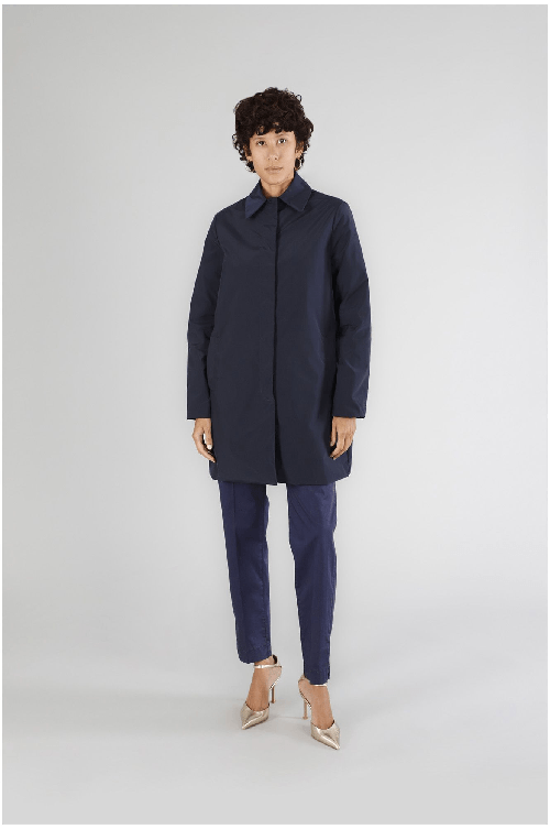 CAFèNOIR CAPPOTTO SPOLVERINO TRENCH DONNA CAFE NOIR C7JI0088 BLU ORIGINALE PE 2025 Colore Blu,Taglia IT 44