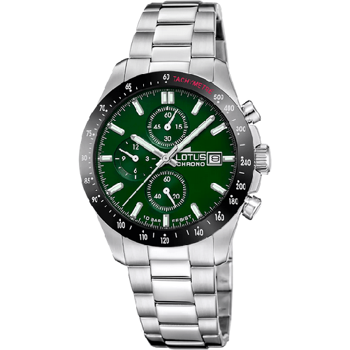 LOTUS OROLOGIO CRONOGRAFO UOMO LOTUS 18994 7 39 VERDE ACCIAIO ORIGINALE PE 2025 Taglia Unica,Colore Verde