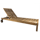 Tempo Style - Lettino Prendisole con Schienale Regolabile in Legno Teak Elafonisi