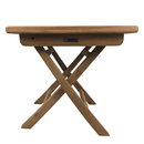Tempo Style - Tavolino Pieghevole 50×50 cm in Teak per Esterno Burraco