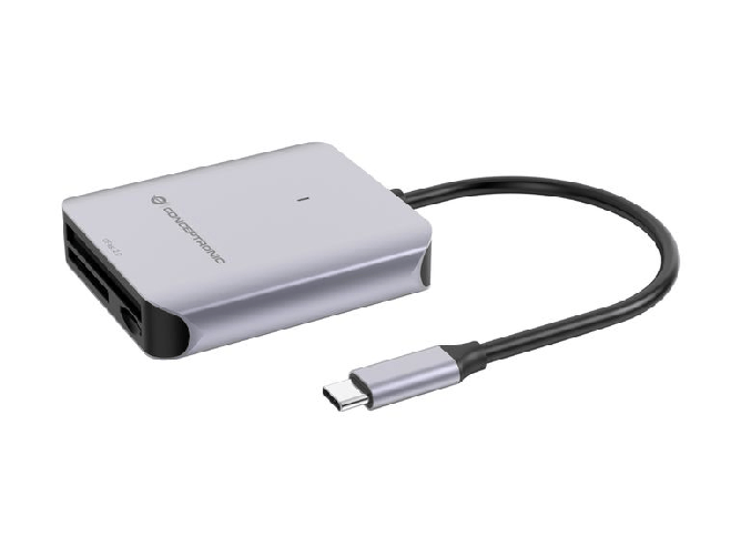 Conceptronic bian09g lettore di schede usb 3.2 gen 2 type-c grigio