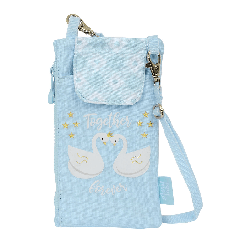Glow Lab Portamonete Glow Lab Cisnes Borsa per Cellulare Azzurro