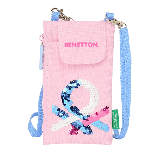 Benetton Portamonete Benetton Pink Borsa per Cellulare Rosa