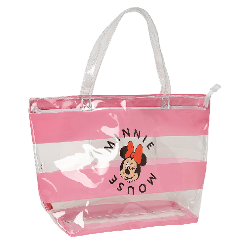 Minnie Mouse Borsa Donna Minnie Mouse Beach Rosa Trasparente