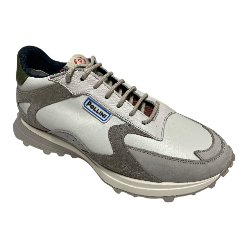 POLLINI SCARPE SNEAKERS UOMO POLLINI GOM SB1504XX1H99999D PELLE BIANCO ORIGINALE AI Colore Bianco,Taglia 42