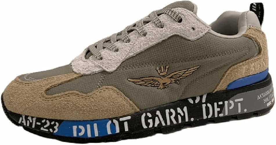 AERONAUTICA MILITARE SCARPE SNEAKERS UOMO AERONAUTICA MILITARE 251SC276CT3546 PELLE ORIGINALE PE 2025 Taglia 44,Colore Verde