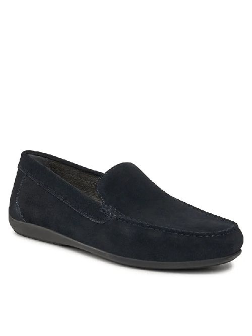 GEOX SCARPE MOCASSINO UOMO GEOX ASCANIO U450WB 00022 PELLE BLU ORIGINALE PE 2025 Colore Blu,Taglia 43