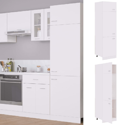 VidaXL Armadio per Frigo Bianco 60x57x207 cm in Truciolato