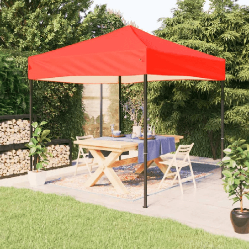 VidaXL Tenda per Feste Pieghevole Rossa 3x3 m