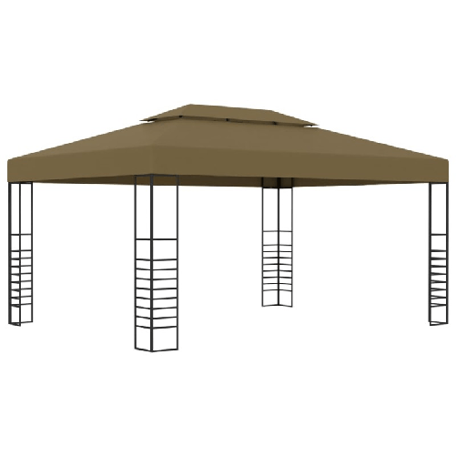 VidaXL Gazebo 3x4 m Grigio Talpa 180 g/m²