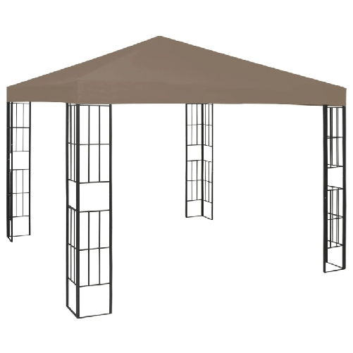 VidaXL Gazebo 3x3 m Grigio Talpa