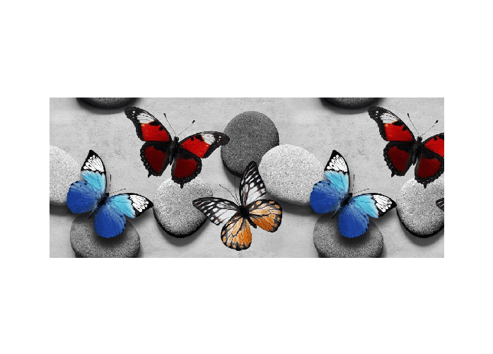 Tappeto Passatoia Cucina Antiscivolo Sottolavello Disegno Papillon