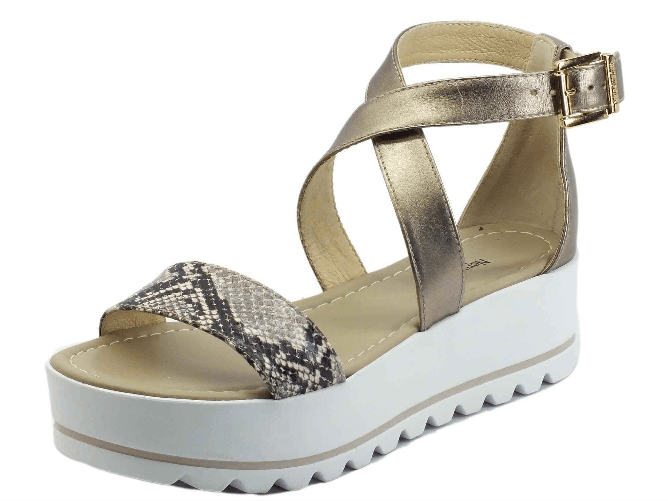 NERO GIARDINI SCARPE SANDALO SANDALI DONNA NERO GIARDINI E012583D PELLE BRONZO ORIGINALE PE Colore Oro,Taglia 35