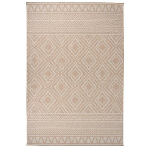 VidaXL Tappeto da Esterni a Tessitura Piatta 160x230cm Strisce Marroni