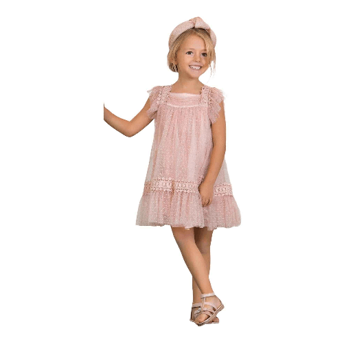 ABEL & LULA by MAYORAL ABITO VESTITO CERIMONIA BAMBINA ABEL E LULA MAYORAL 5014 ROSA ORIGINALE PE Colore Rosa,Taglia 7 anni