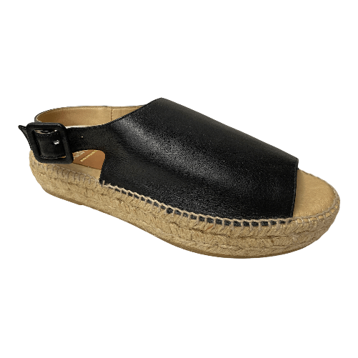 KANNA SCARPE SANDALO SANDALI ESPADRILLAS DONNA KANNA 19KV4050 PELLE NERO ORIGINALE PE Colore Nero,Taglia 39