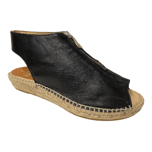 KANNA SCARPE SANDALO SANDALI ESPADRILLAS DONNA KANNA 19KV8990 PELLE NERO ORIGINALE PE Colore Nero,Taglia 37