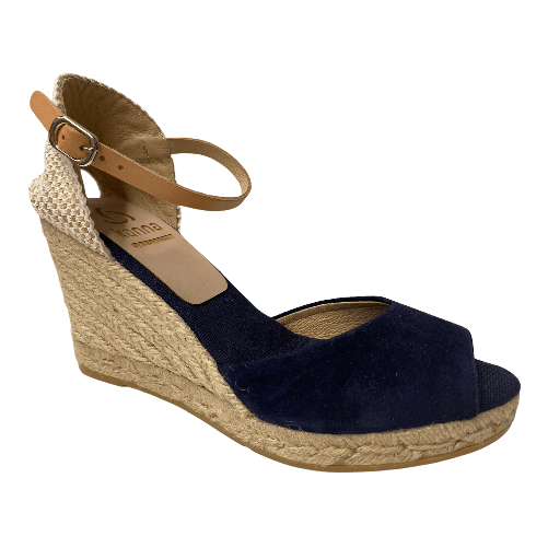 KANNA SCARPE SANDALO SANDALI ESPADRILLAS DONNA KANNA 19KV9231 PELLE BLU ORIGINALE PE Colore Blu,Taglia 35