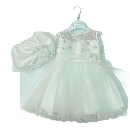 LES PETITS ENFANTS ABITO VESTITO BATTESIMO BIMBA LES PETITS ENFANTS LOLITA B512 ROSA ORIGINALE PE Colore Bianco,Taglia 18 / 24 mesi