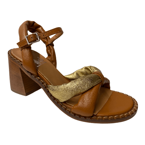 MIVIDA SCARPE SANDALO SANDALI TACCO DONNA MIVIDA A1804 PELLE MARRONE ORIGINALE PE Colore Marrone,Taglia 37