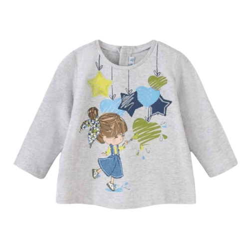 MAYORAL MAGLIA T SHIRT MAGLIE BIMBA MAYORAL 2085 COTONE 81 GRIGIO ORIGINALE AI 2022 Colore Grigio,Taglia 12 mesi