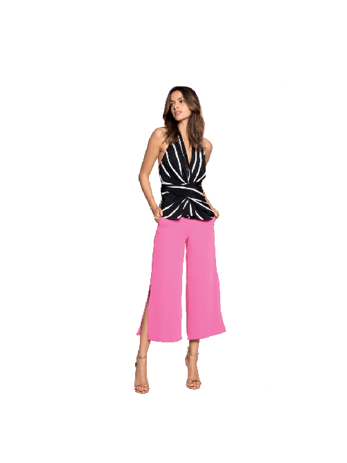 HANITA PANTALONE PANTALONI PALAZZO DONNA HANITA HP7492437 363 FUCSIA ORIGINALE PE Colore Rosa,Taglia IT 42