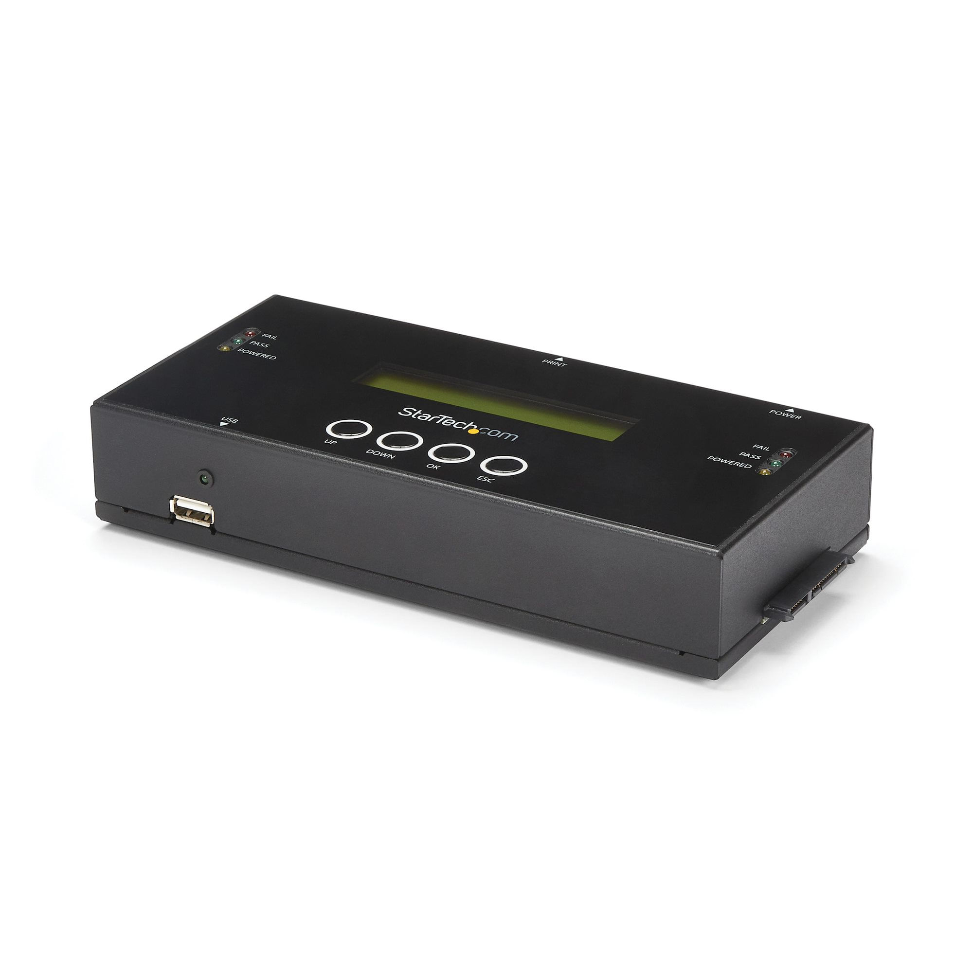 StarTech.com Duplicatore ed Eraser Standalone 1:1 per Hard Disk HDD/SSD SAS e SATA con funzione Clone - Display LCD - Conforme TAA - Indipendente dal
