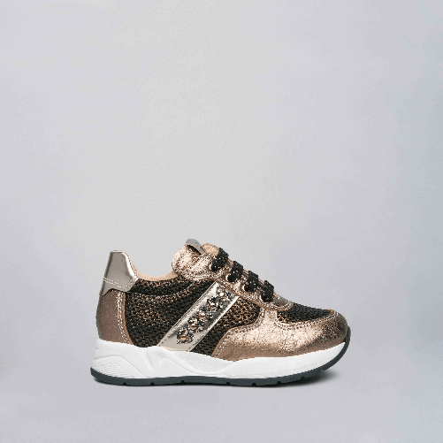 NERO GIARDINI SCARPE SNEAKERS BIMBA NERO GIARDINI KIDS I021510F PELLE 352 BEIGE ORIGINALE AI Colore Beige,Taglia 23