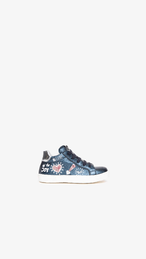 NERO GIARDINI SCARPE SNEAKERS BIMBA NERO GIARDINI KIDS I127011F PELLE 214 BLU ORIGINALE AI Colore Blu,Taglia 30