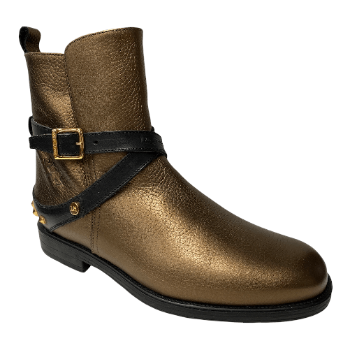 LA MARTINA SCARPE STIVALE STIVALETTO DONNA LA MARTINA L6182195 PELLE BRONZO ORIGINALE AI Colore Oro,Taglia 37