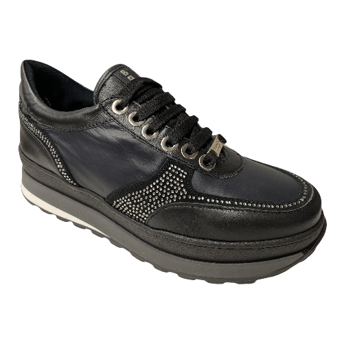 BALDININI SCARPE SNEAKERS DONNA BALDININI TREND DI1418T10FLAS0000 PELLE NERO ORIGINALE AI Colore Nero,Taglia 38