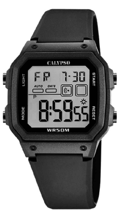 CALYPSO OROLOGIO DIGITALE UOMO CALYPSO MK5812M K58122 CASSA 45 NERO ORIGINALE AI 2022 Colore Nero,Taglia Unica