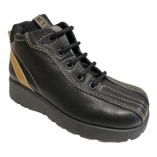 CIAO BIMBI SCARPE SCARPONI STIVALETTO BAMBINO CIAO BIMBI 1087 PELLE NERO ORIGINALE AI Colore Nero,Taglia 25