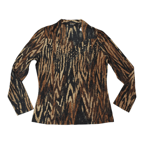 ELENA MIRO' MAGLIA MAGLIONE DONNA ELENA MIRO I8 0708 CMJ 311 G478F09971 LANA 01 ORIGINALE Colore Marrone,Taglia IT 50