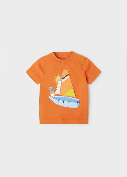 MAYORAL MAGLIA T SHIRT NEONATO MAYORAL 1007 01007 COTONE 48 ARANCIO ORIGINALE PE 2022 Colore Arancio,Taglia 18 mesi