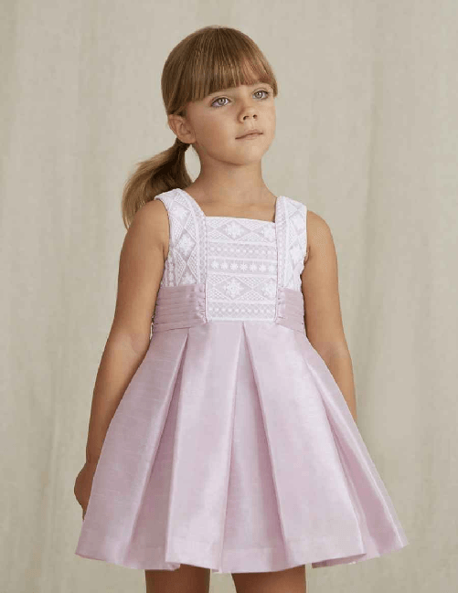 ABITO VESTITO CERIMONIA BIMBA ABEL E LULA 5021 05021 MALVA ORIGINALE PE 2022 7 anni Rosa