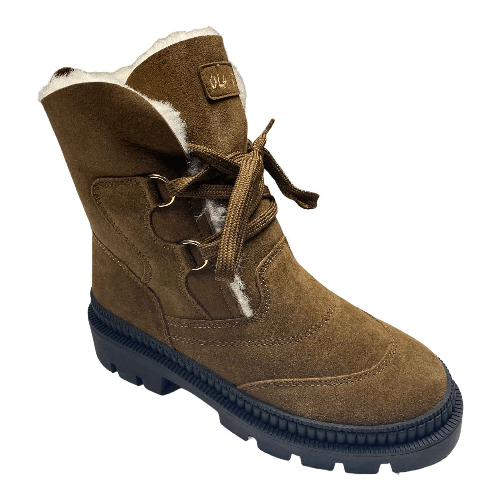 OLANG SCARPE STIVALI STIVALE NEVE DONNA OLANG LAPPONE PELLE 85 CUOIO ORIGINAL AI 2024 Colore Marrone,Taglia 40