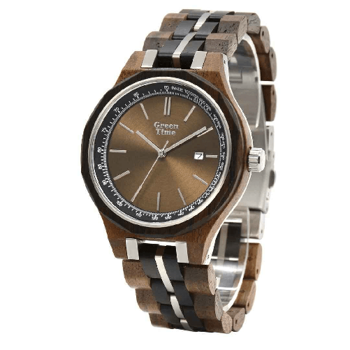 GREENWICH OROLOGIO ANALOGICO TEMPO UOMO GREEN TIME ZW166D 43 LEGNO MARRONE ORIGINALE 2024 Colore Marrone,Taglia Unica