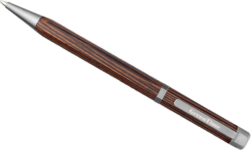 GREEN TIME PENNA A SFERA PENNE UOMO GREEN TIME ZWP06B LEGNO MARRONE ORIGINALE AI 2024 Colore Marrone,Taglia Unica