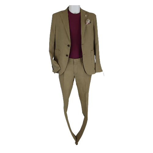 MANUEL RITZ ABITO GIACCA PANTALONE UOMO MANUEL RITZ 3232A3728L 223093 LINO ORIGINALE PE 2022 Colore Beige,Taglia IT 48
