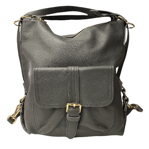 MEMU BORSA BORSE ZAINO ZAINI DONNA MEMU M1051 CUOIO GRIGIO ORIGINALE 4 STAGIONI Colore Grigio,Taglia Unica