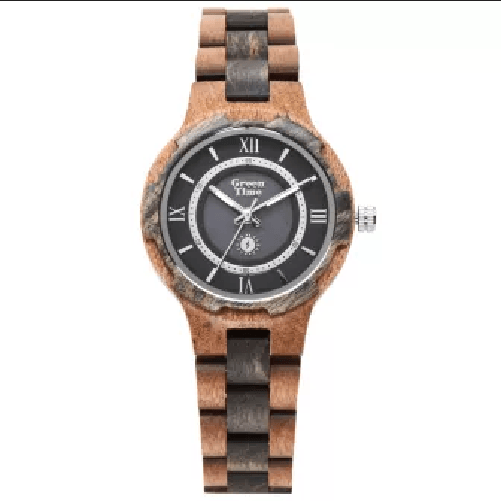 GREEN TIME OROLOGIO ANALOGICO TEMPO DONNA GREEN TIME ZW154E 34 LEGNO GRIGIO ORIGINAL 2024 Colore Marrone,Taglia Unica