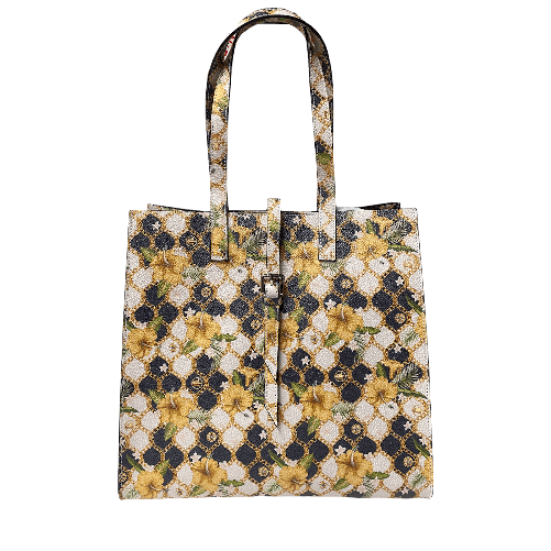 MEMU BORSA BORSE DONNA MEMU M1030 CUOIO FIORI GIALLO ORIGINALE 4 STAGIONI Colore Giallo,Taglia Unica